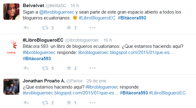#LibroBlogueroEC en Twitter